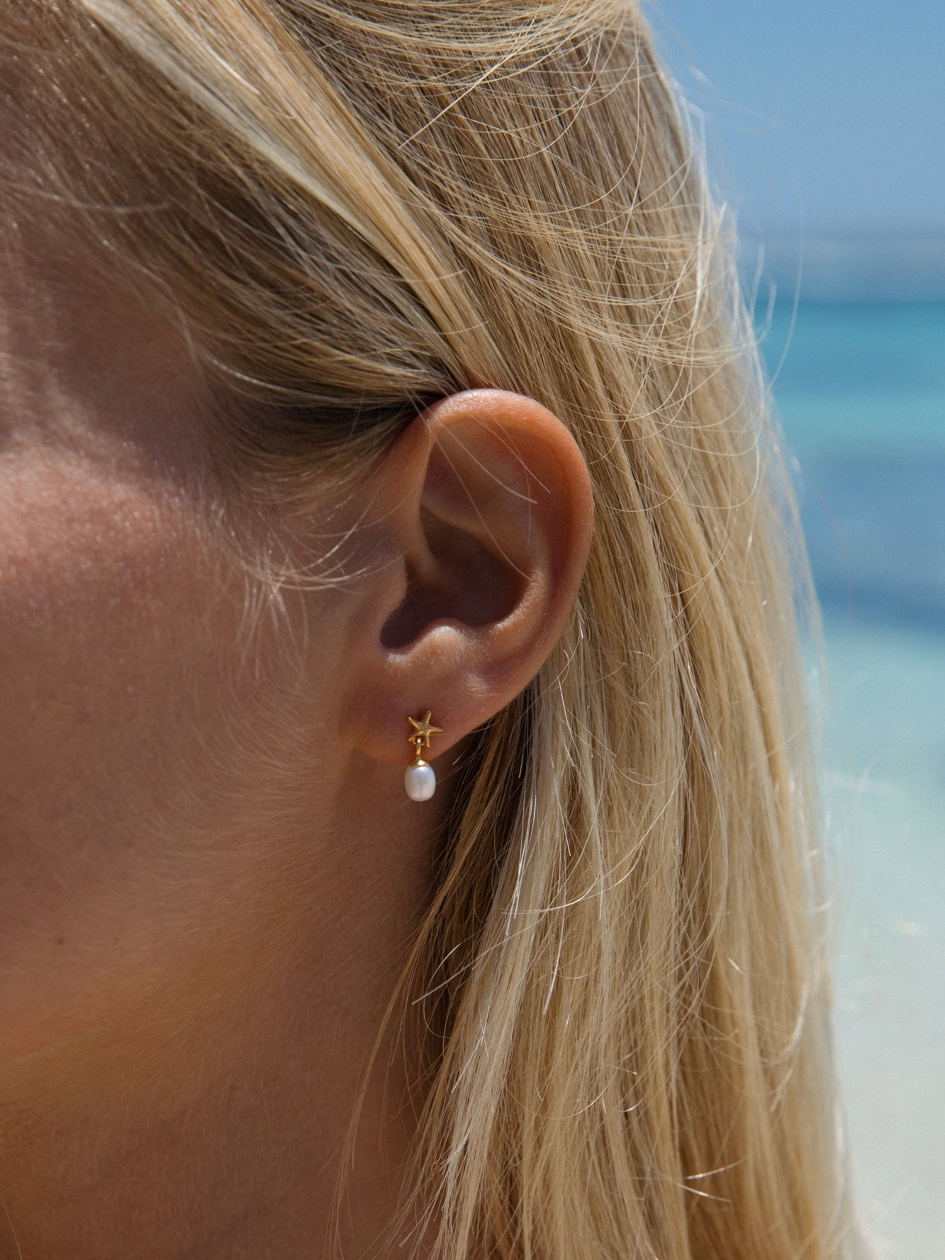 Oceane Star Earrings in 18k Gold Vermeil