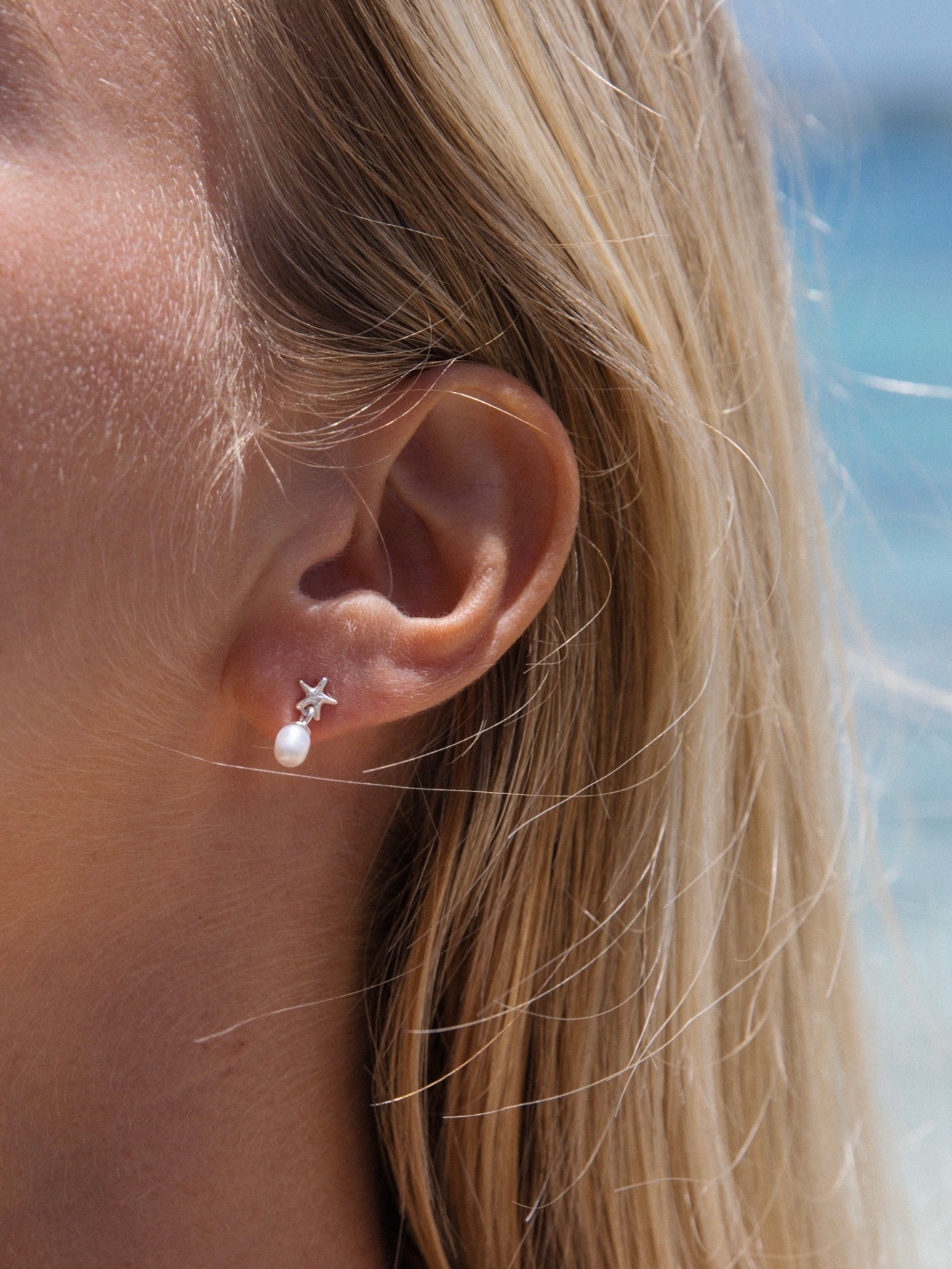 Oceane Star Earrings in Sterling Silver