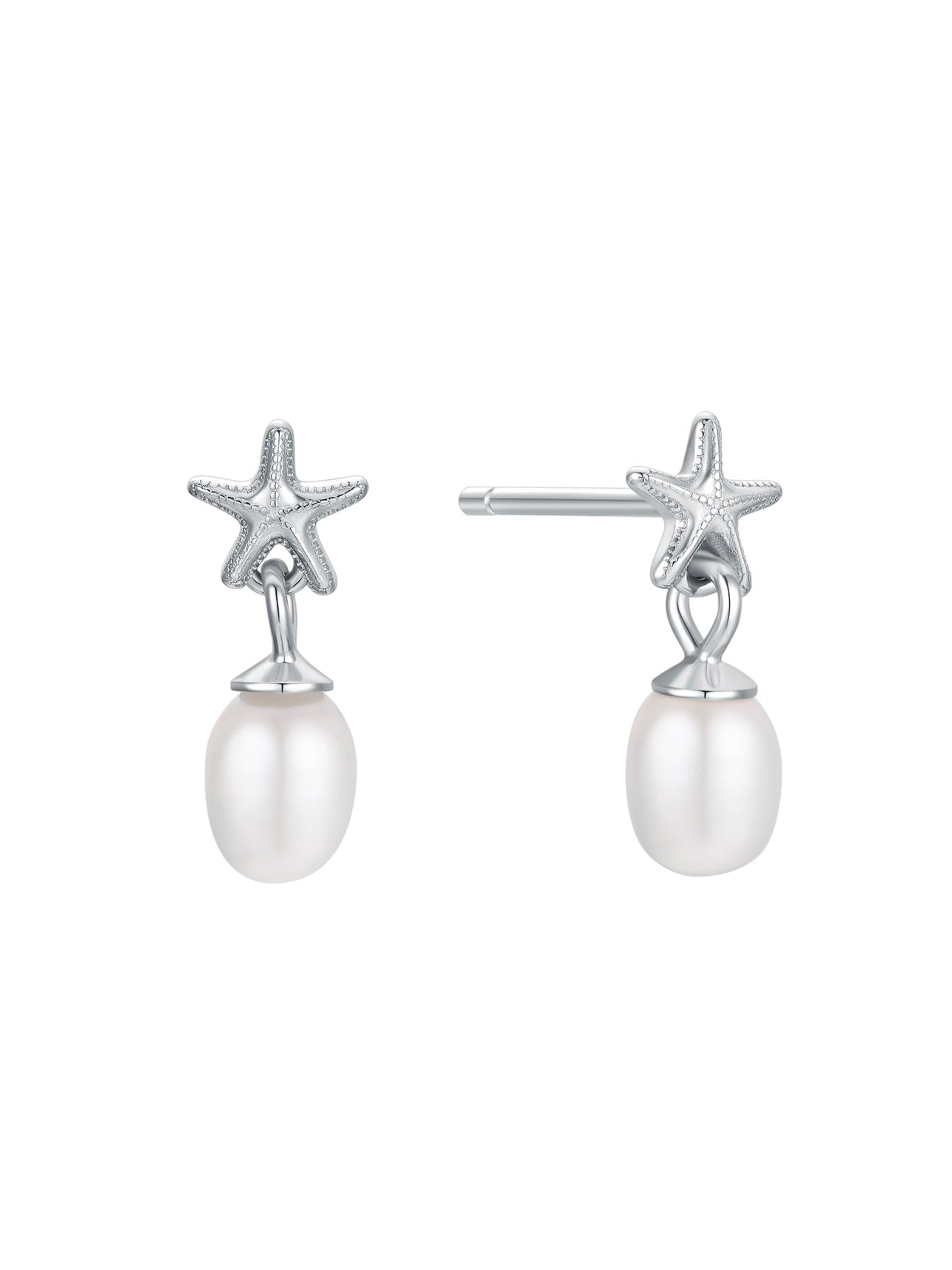 Oceane Star Earrings in Sterling Silver